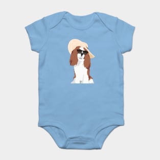 Cute Beach Vacation Mode Cavalier King Charles Spaniel T-Shirt for Dog Lovers Baby Bodysuit